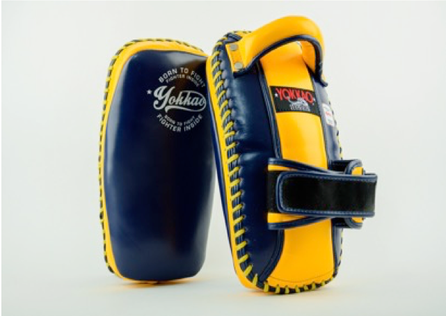เป้าเตะ Yokkao Free Style Kicking Pads Evening blue/Gold fision