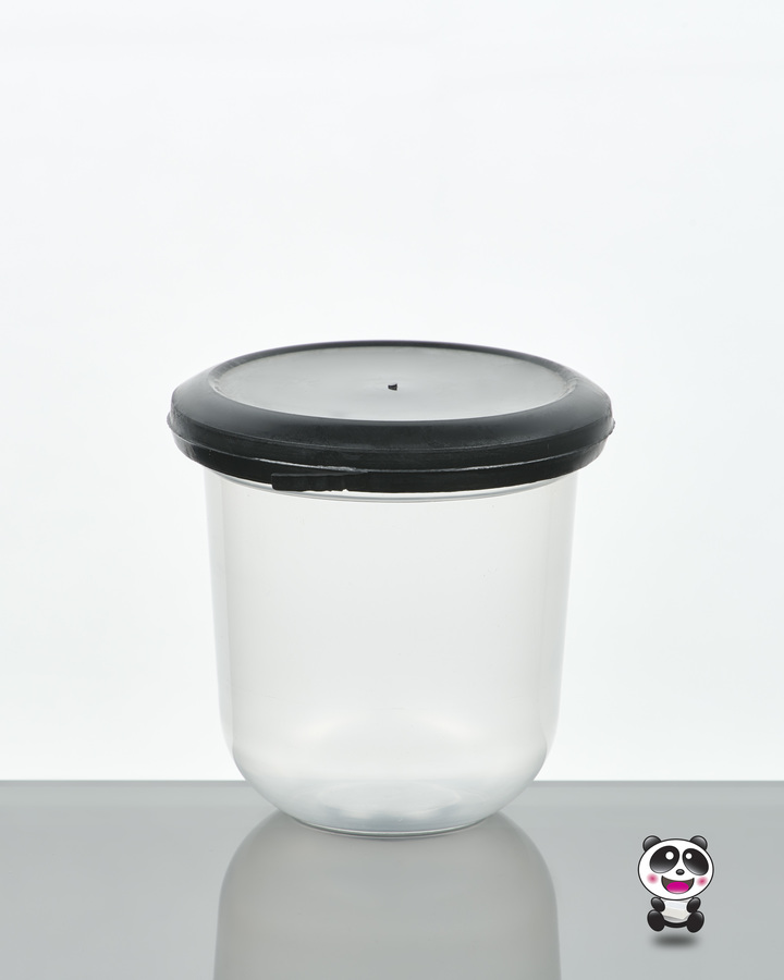 V222-BL เต้าฮวยแคปซูล + ฝาปิด สีดำ