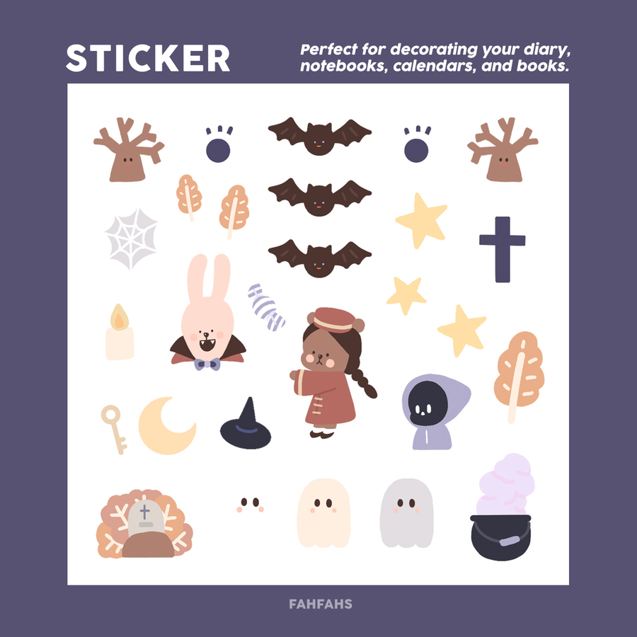 STICKER (navy caraween)