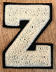ป้ายอักษรขนขาวนุ่ม Z