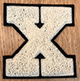 ป้ายอักษรขนขาวนุ่ม X