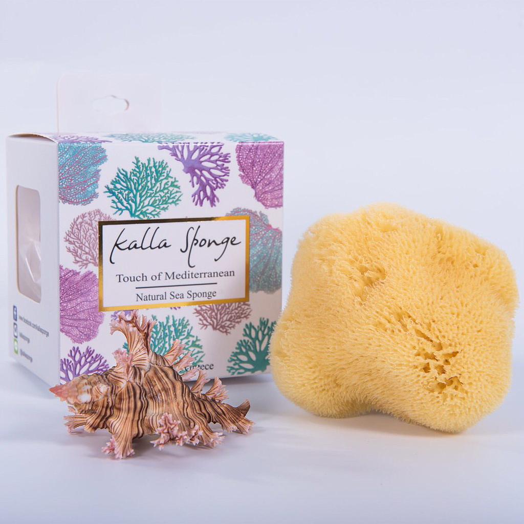 ฟองน้ำธรรมชาติ ชนิด Fine Silk ขนาด M สีเหลือง